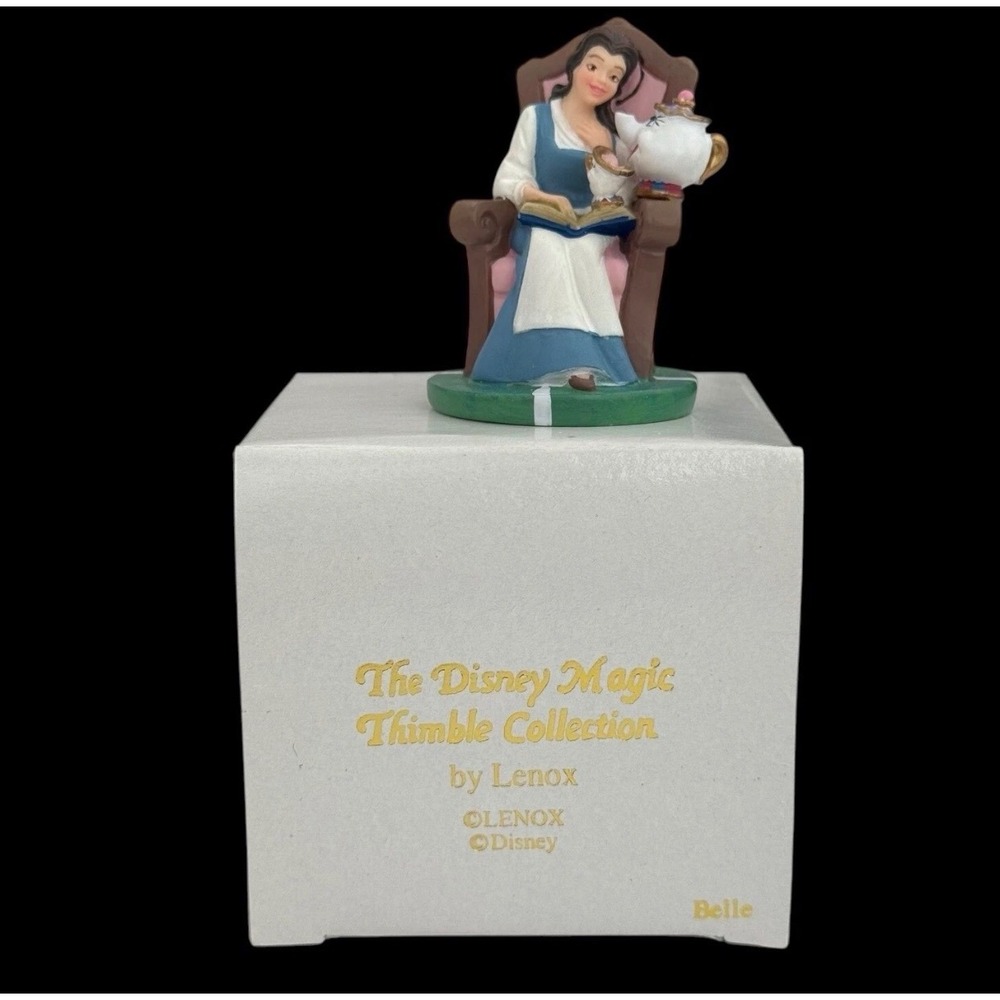 Lenox Disney The Magic Thimble Collection‎ Belle Beauty and the Beast Figurine